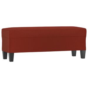 vidaXL sols, 100x35x41 cm, vīnsarkana mākslīgā āda