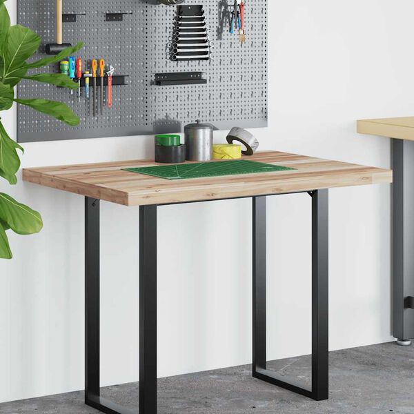 vidaXL galda virsma, 100x80x4 cm, neapstrādāts akācijas masīvkoks