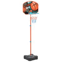 vidaXL basketbola komplekts, regulējams 109-141 cm, pārvietojams