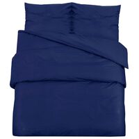 vidaXL gultasveļas komplekts, tumši zils, 135x200 cm, kokvilna