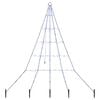 vidaXL LED Ziemassvētku koks ar zemes mietiem Zila 182 cm Metāls