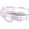 vidaXL Gultas rāmis ar atvilktni Balts 90 x 190 cm Ciets priedes koks