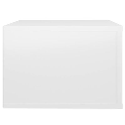vidaXL sienas naktsskapītis, spīdīgi balts, 50x36x25 cm