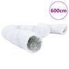 vidaXL ventilācijas kanāls, alumīnijs, 6 m, &Oslash;20 cm, PVC
