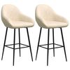 vidaXL bāra krēsli, 2 gab., krēmkrāsas samts
