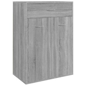 vidaXL apavu plaukts, pelēka ozola, 60x35x84 cm, inženierijas koks