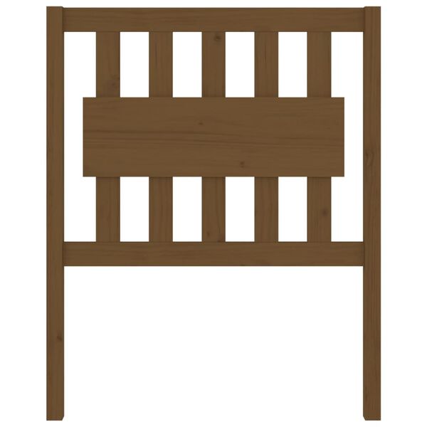 vidaXL gultas galvgalis, medus brūns, 80,5x4x100 cm, priedes masīvkoks