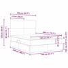 vidaXL Gulta ar uzglabā&scaron;anas vietu un matraci Krēms 140 x 200 cm