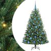 vidaXL Mākslīgā Saliekamā Ziemassvētku Egle Zaļa 150 cm PVC un metāls