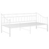 vidaXL izvelkams dīvāna rāmis, balts, metāls, 90x200 cm