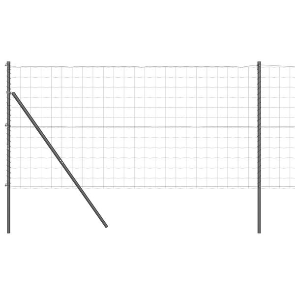vidaXL Žogs ar stabu Pelēka 1 x 25 m Tērauds