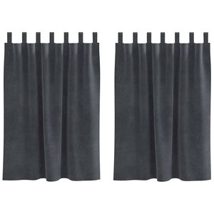 vidaXL Aptum&scaron;ojo&scaron;ie aizkari 2 pcs Gai&scaron;i pelēks 140 x 140 cm Samts