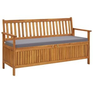 vidaXL uzglabā&scaron;anas sols ar matraci, 148 cm, akācijas masīvkoks