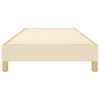 vidaXL gultas rāmis ar atsperēm, krēma, 90x190cm audums