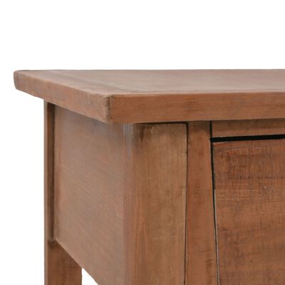 vidaXL konsoles galdiņš, brūns egles masīvkoks, 126x40x77,5 cm