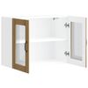 vidaXL virtuves sienas skapis ar stikla durvīm Lucca koka krāsā