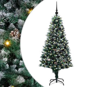 vidaXL Mākslīgā Ziemassvētku eglīte su 150 LED ar statīvu Zaļa 150 cm