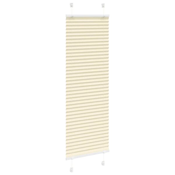 vidaXL Pleated Blind Cream 50x100 cm Auduma platums 49,4 cm