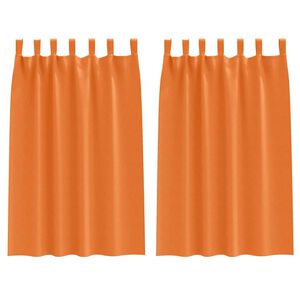 vidaXL Aizkari ar Gredzeniem, kas Aizliedz Gaismu 2 pcs Spoža oranža