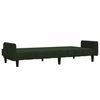 vidaXL 2-vietīga dīvāngulta, tum&scaron;i zaļ&scaron; samts