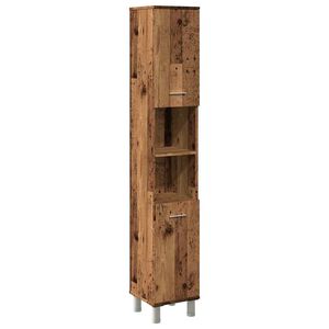 vidaXL Vannas istabas skapis Old Wood 30x30x179 cm Engineered Wood
