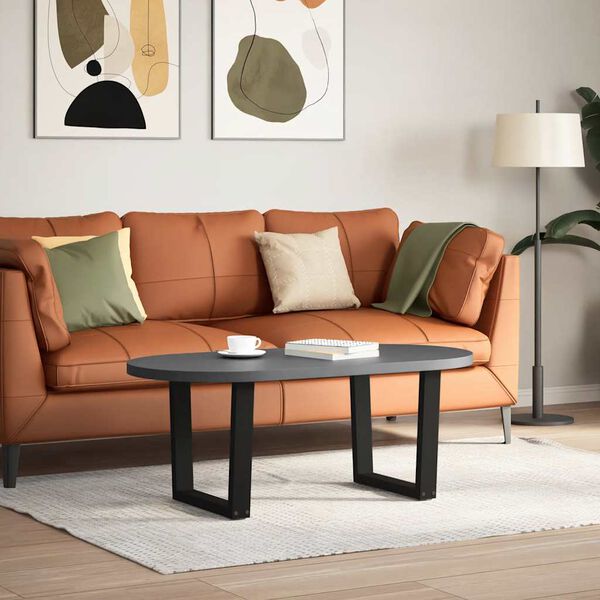 vidaXL kafijas galdiņa kājas, 2 gab., V-veida, melnas, 50x(42-43,3) cm, tērauds