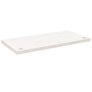 vidaXL rakstāmgalda virsma, balts, 80x40x2,5 cm, priedes masīvkoks