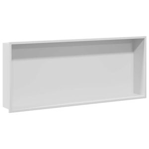 vidaXL Du&scaron;as ni&scaron;a Balts 75 x 30 x 9,5 cm Nerūsējo&scaron;s tērauds