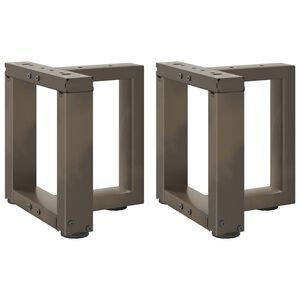 vidaXL kafijas galdiņa kājas, 2 gab., T-veida, melnas, 30x25x(30-31) cm, tērauds
