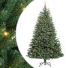 vidaXL Mākslīgā Saliekamā Ziemassvētku Egle Zaļa 210 cm PVC un metāls