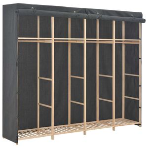 vidaXL skapis, 200x40x170 cm, pelēks audums