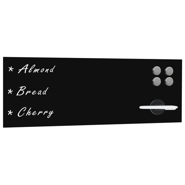 vidaXL magnētiskā tāfele, 60x20 cm, stiprināma pie sienas, stikls