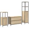 vidaXL Vannas istabas mēbeļu komplekts ar atvilktni 3 pcs Sonoma ozols