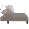 vidaXL 2-vietīga dīvāngulta ar kājsoliņu, gaiši pelēks samts