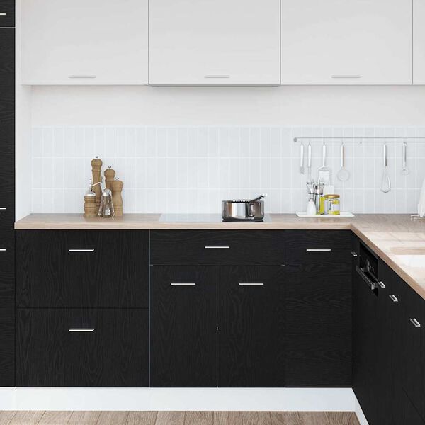 vidaXL Piekarams skapītis ar plauktu Melns ozolkoks 60 x 46 x 81,5 cm