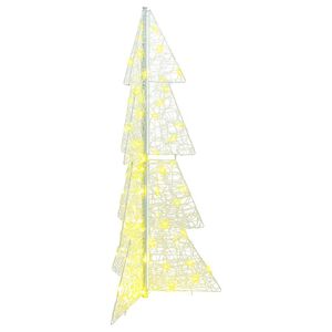 vidaXL Ziemassvētku eglīte su 100 LED Silti balts 120 cm Akrils
