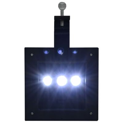vidaXL kvadrāta formas āra solārās lampas, 6 gab., 12 cm, LED, melna