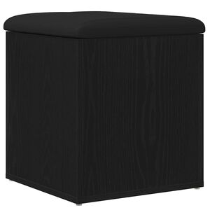 vidaXL Sols ar glabātuvi Melns ozolkoks 42 x 42 x 45 cm