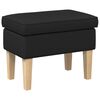 vidaXL Pēdu soliņ&scaron; Melns 55 x 35 x 41 cm Audums