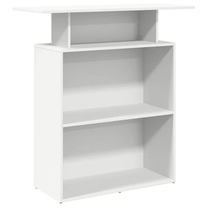 vidaXL reģistratūras galds, balts, 100x40x104 cm, inženierkoks