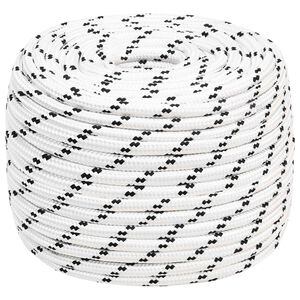 vidaXL Daudzfunkcionāla saimniecības virve 14 mm 25 m Balts Poliesters
