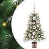 vidaXL Ziemassvētku eglīte su 150 LED ar statīvu Zaļa 65 cm PE