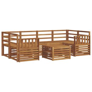 vidaXL Dīvāna komplekti 7 pcs Dabiska Cietā akācijas koks