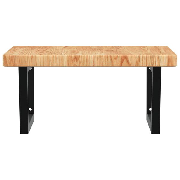 vidaXL izlietnes plaukts, stiprināms pie sienas, tērauds, ozola koks