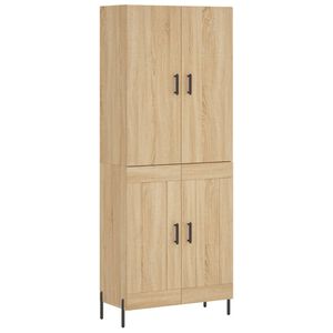 vidaXL augstais skapis, ozolkoka, 69,5x34x180 cm, inženierijas koks