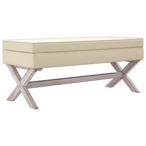 vidaXL uzglabā&scaron;anas sols, bē&scaron;s, 110x45x49 cm, lins