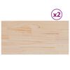 vidaXL galda virsmas, 2 gab., 60x30x1,7 cm, taisnstūra, priedes koks