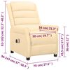 vidaXL elektrisks masāžas krēsls, krēmkrāsas mākslīgā āda