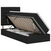 vidaXL Gulta ar uzglabā&scaron;anas vietu un matraci Melns 90 x 190 cm audums