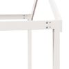 vidaXL augstā gulta ar jumtu, balta, 90x190 cm, priedes masīvkoks